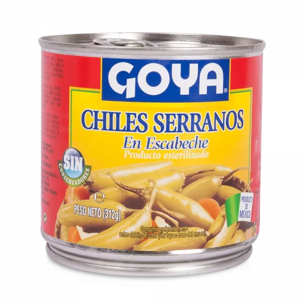 Chiles serranos en escabeche