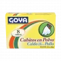 Cubitos de pollo en polvo