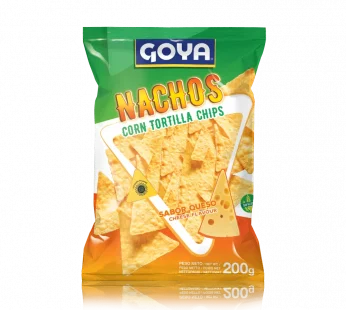 Nachos de maíz sabor a queso