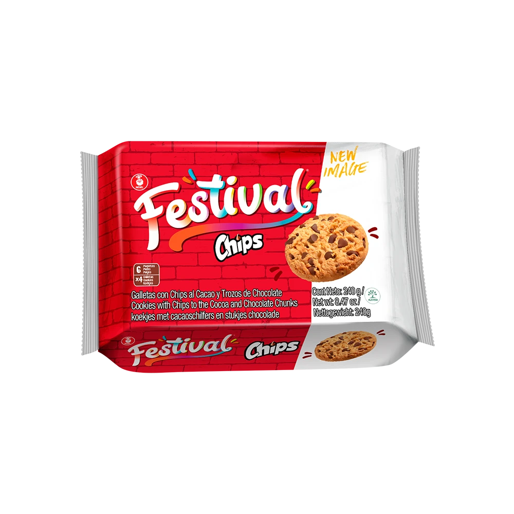 Galletas Festival en chips
