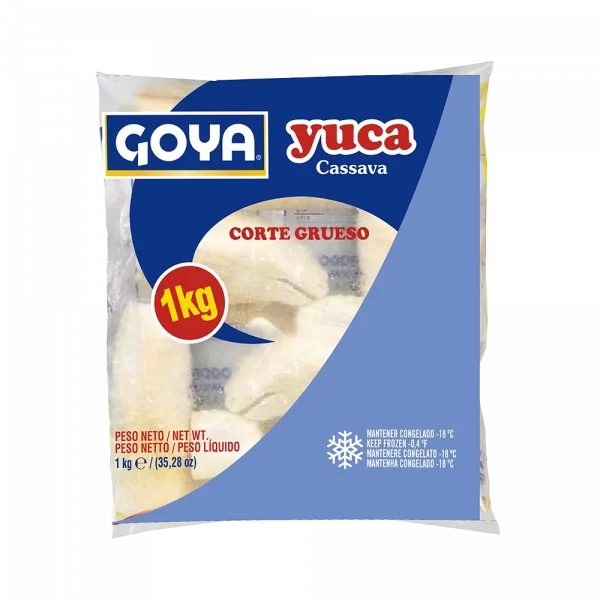 Yuca en trozos de corte grueso