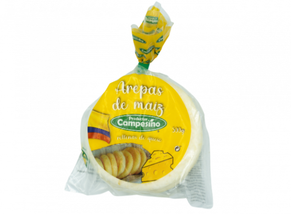 Arepa de maíz rellena de queso