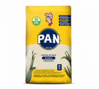 harina precocida de maíz blanco p.a.n. sin gluten 2kg